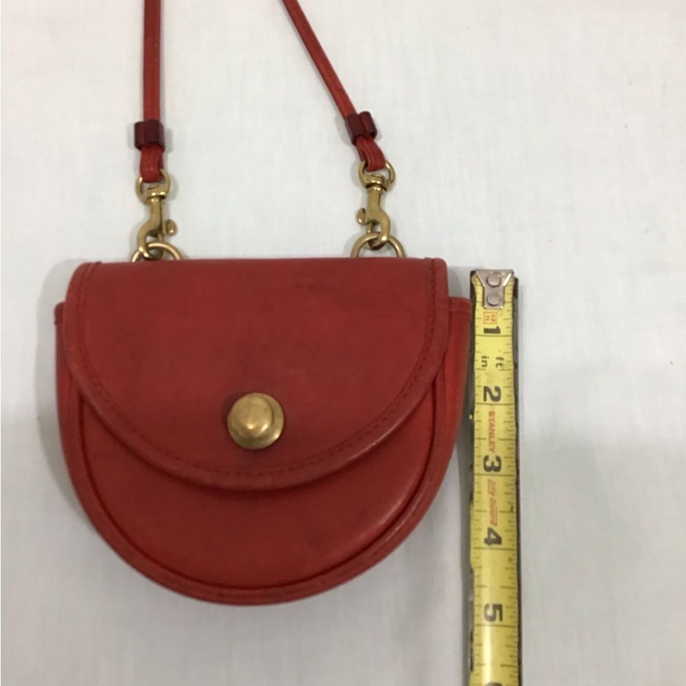 Coach Vintage Red Mini Crossbody Belt Bag Style #9826 - Picture 11 of 13